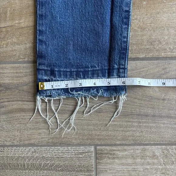 Levi's 501 Men Size 27 Jeans Distressed Button Fly Denim Raw Edge Cropped - Picture 10 of 16